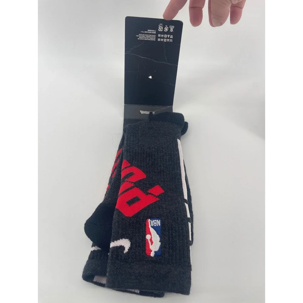 Portland Trail Blazers Nike Elite Crew Socks Mens Large Black Red SX7614-010 - Picture 3 of 3